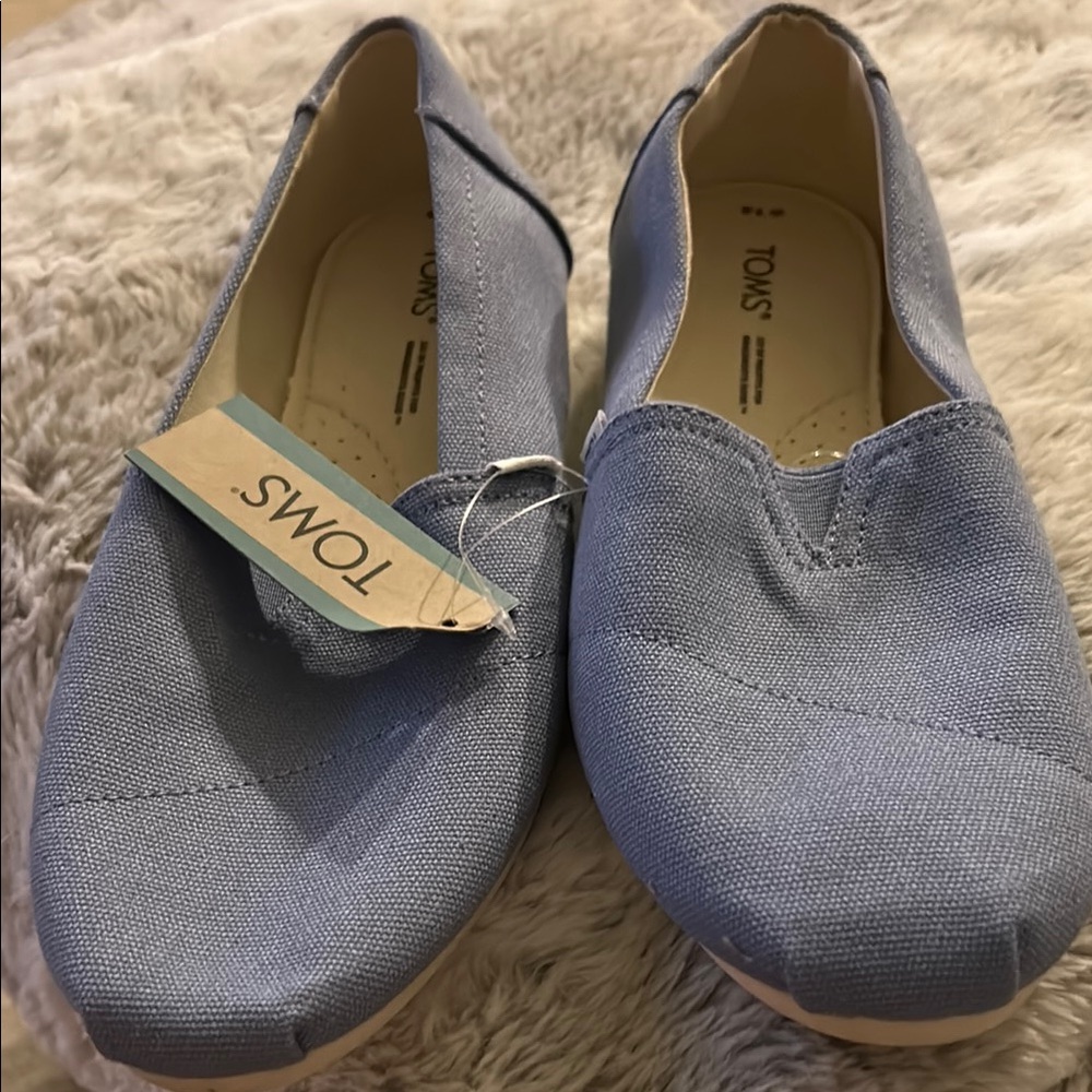 TOMS Light Blue Slip-On Shoes